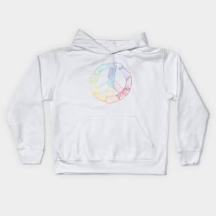 Watercolor Peace Sign Kids Hoodie